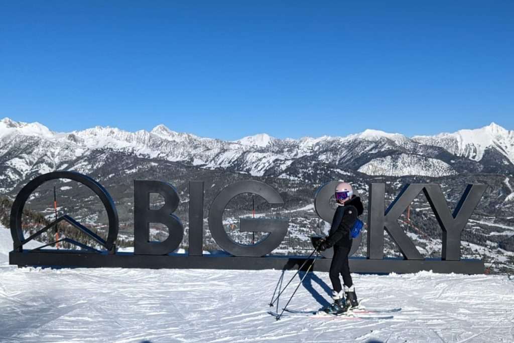 Skiing in Big Sky, Montana