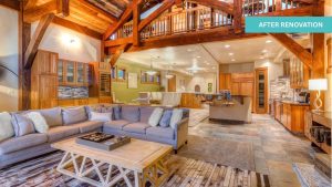 Fully renovated Deer Valley luxury home in Park City, Utah, with modern alpine interiors, wood-beamed ceilings, and premium finishes.