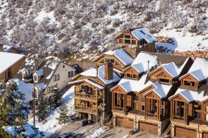 Exterior view of the Deer Valley luxury duplex in Park City, Utah, located near downtown and world-class ski resorts.