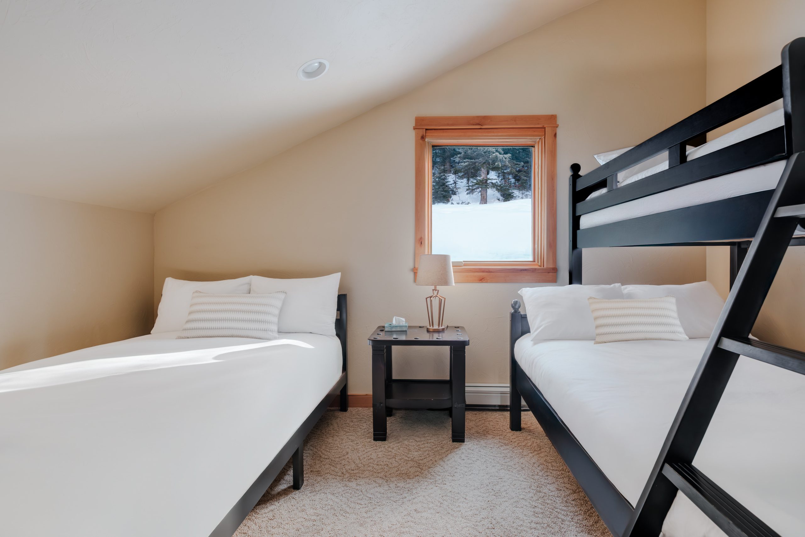 Luxury ski home bunk room for guests and family.