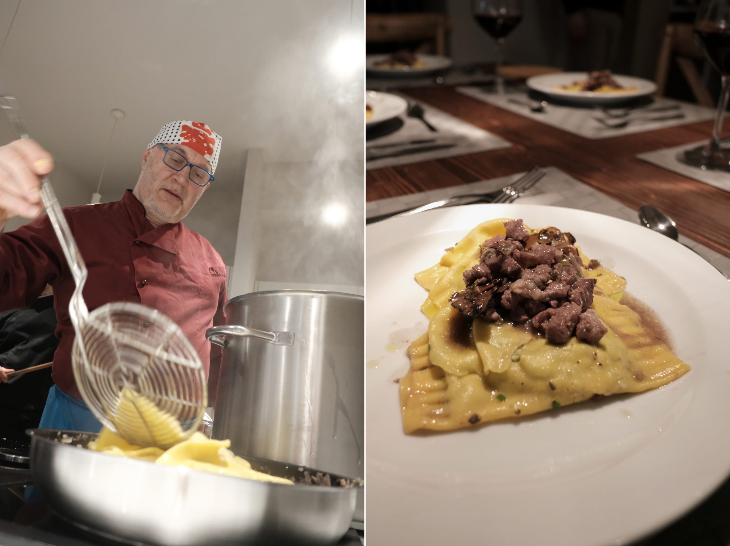 Private Chef Preparing International Cuisine in a Luxury Penthouse in Siena
