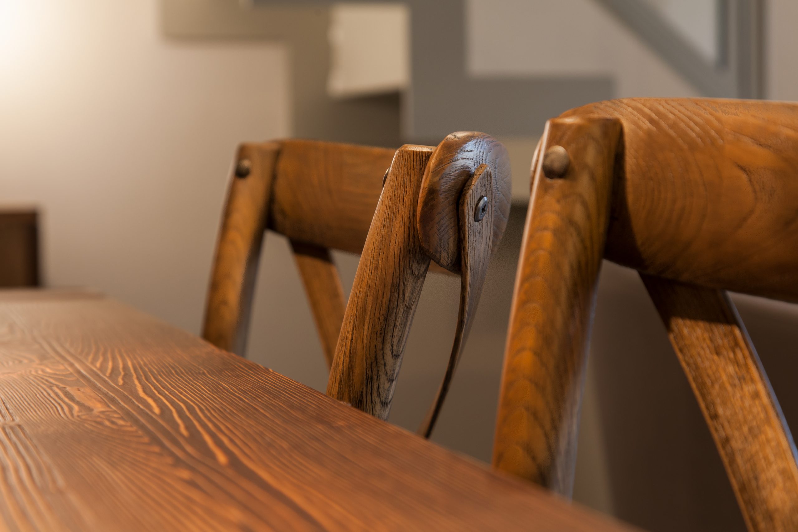 Luxury Dining Table and Chairs Details in a Luxury Penthouse in Siena
