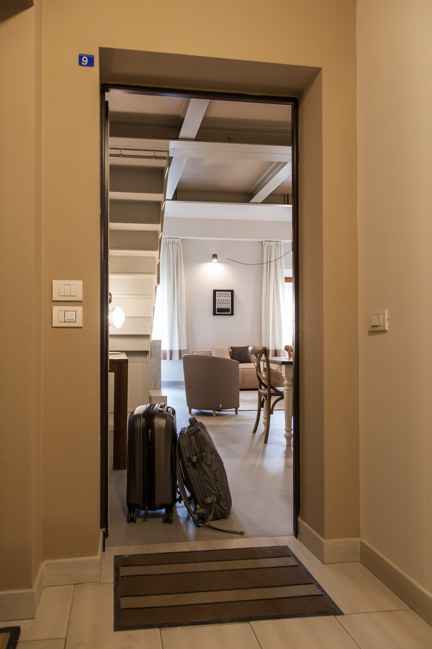 Modern Main Door Entrance to a Luxury Penthouse in Siena