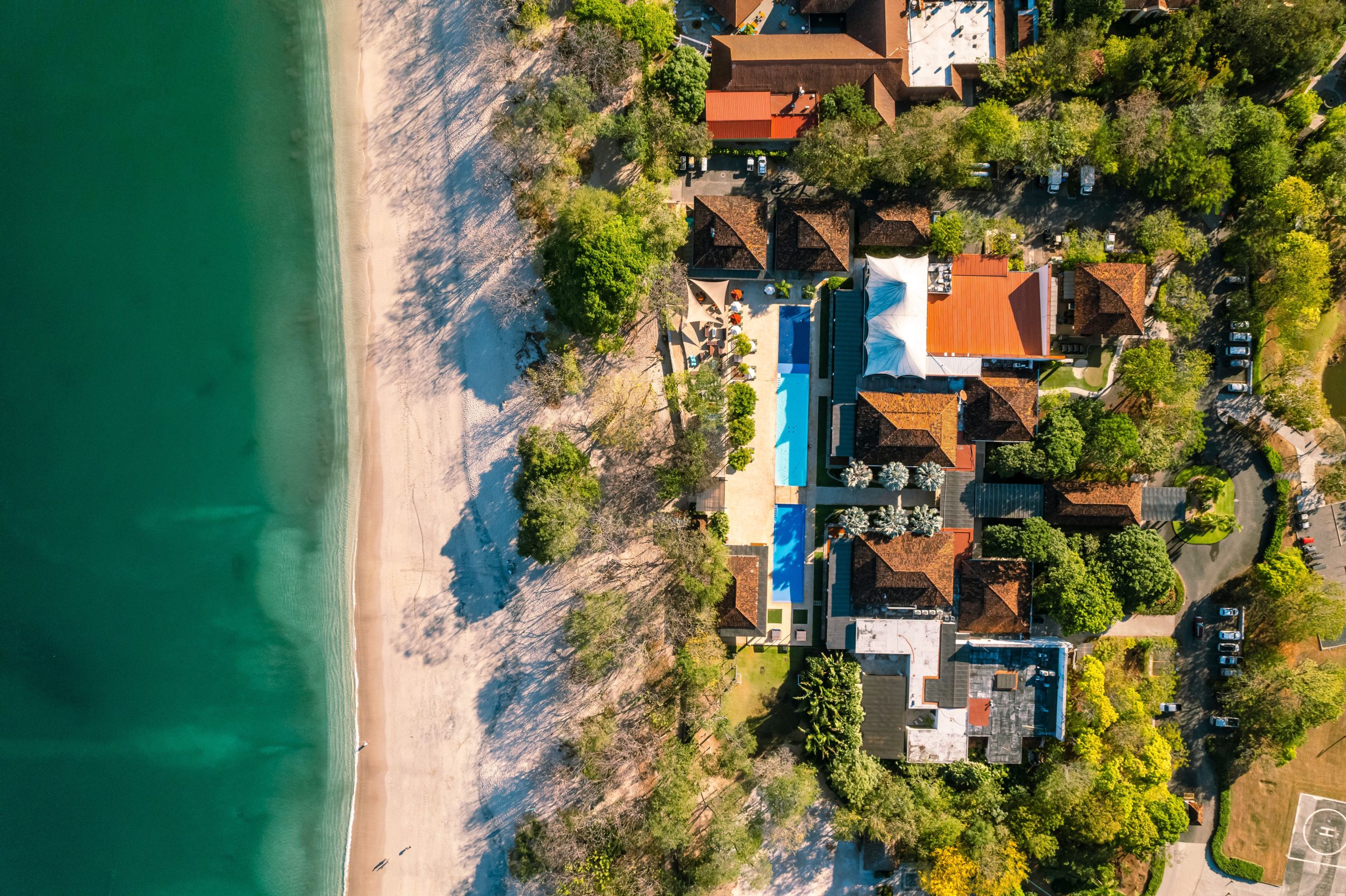 Reserva Conchal Aerial Shot Beach Club