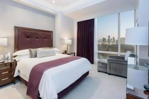 Luxury New York City Pied-à-Terre Bedroom with a view of Central Park