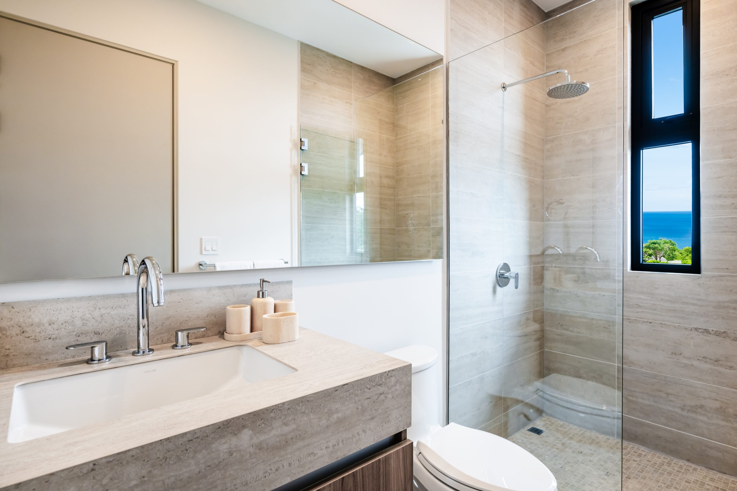 Reserva Conchal Shower and Sink Area at Solaris Reserva Conchal in Costa Rica