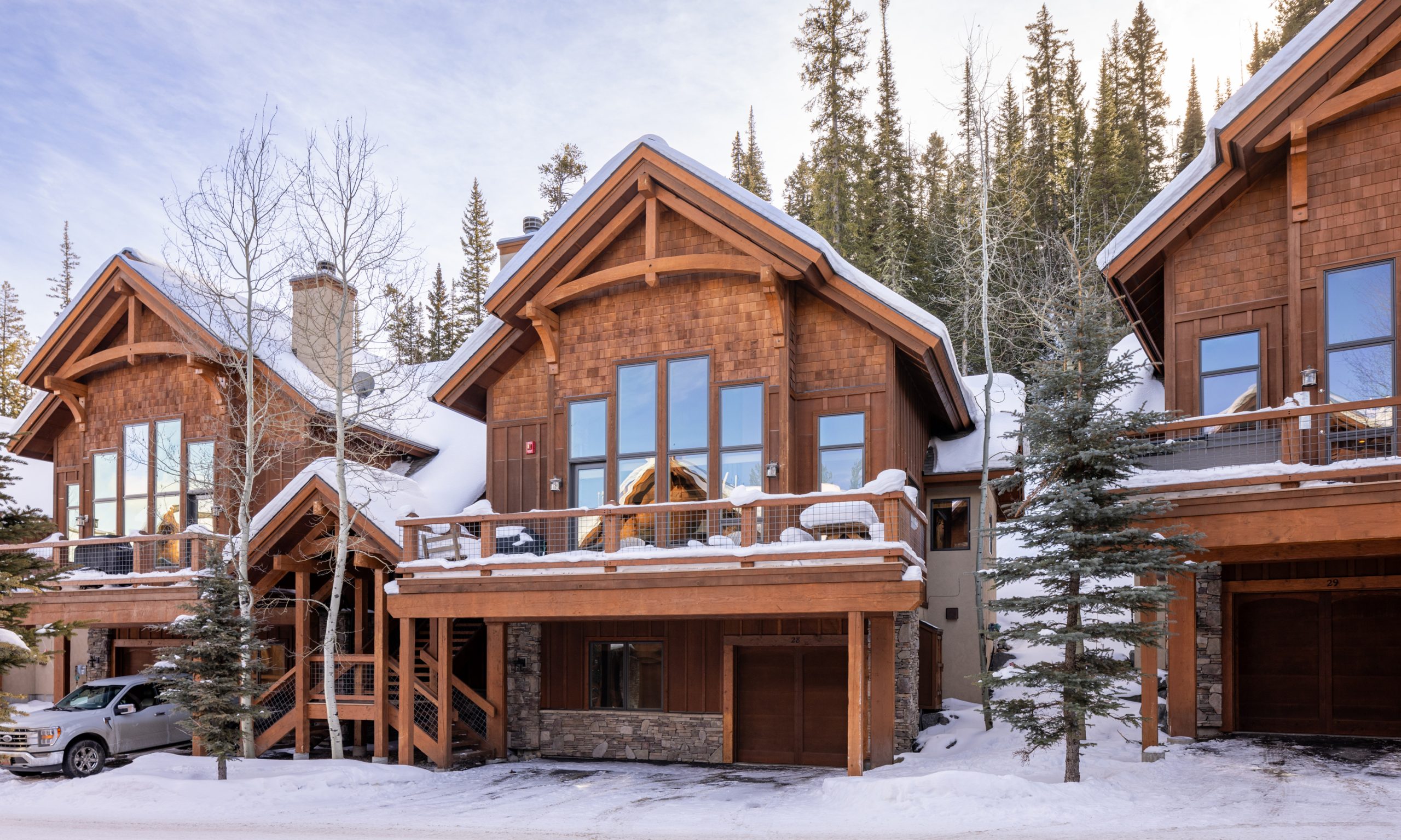Elegant alpine lodge-style home nestled in the Montana mountains at Big Sky Resort